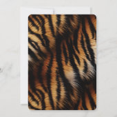 Oranje zwarte tijgerstrepen Animal Birthday Kaart (Achterkant)