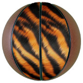 Oranje zwarte tijgerstrepen basketbal (Verticaal)