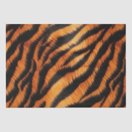 Oranje zwarte tijgerstrepen tissuepapier (Voorkant)