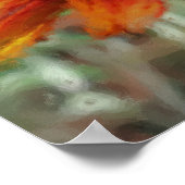 Oranje zwarte-verige Susan Flower Art Poster (Hoek)