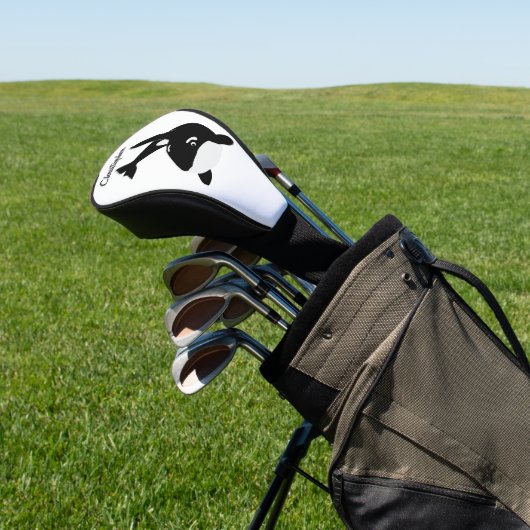 Oranjerotzwin ontwerp golfheadcover (Insitu)