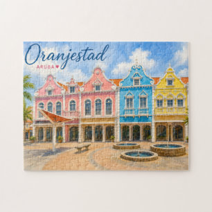 Oranjestad Aruba Caribisch Eiland Reis Souvenir Legpuzzel