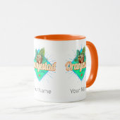 Oranjestad Aruba Retro  Caribisch Souvenir Mok (Voorkant rechts)