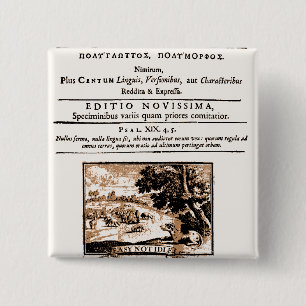 Oratio Dominica Vierkante Button 5,1 Cm