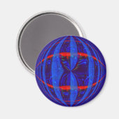 Orb Aimant frigo bleu foncé rond (Recto/Verso)