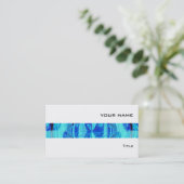 Orb Bleu carte de visite rayé blanc (Debout devant)