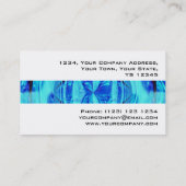 Orb Bleu carte de visite rayé blanc (Dos)