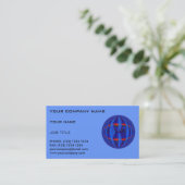 Orb bleu foncé carte de visite bleu (Debout devant)