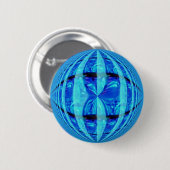 Orb Blue-knop rond Ronde Button 5,7 Cm (Voorkant /achterkant)
