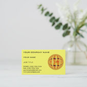 Orb carte de visite or jaune (Debout devant)