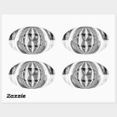 Orb Chrome autocollant oval (Feuille)