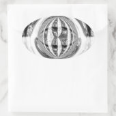 Orb Chrome autocollant oval (Sac)