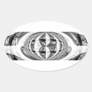 Orb Chrome autocollant oval