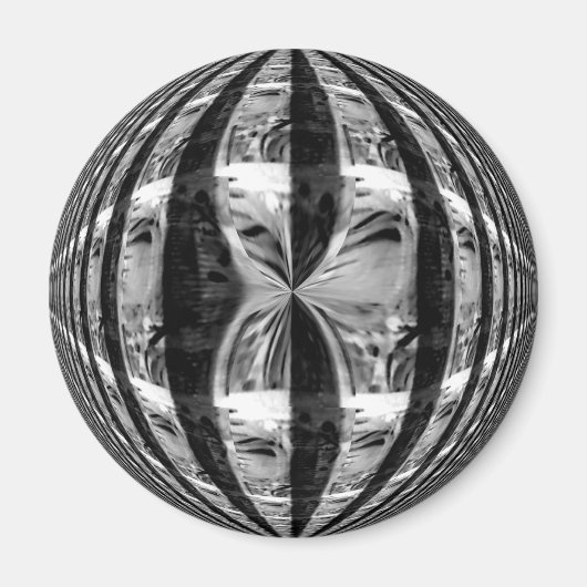 Orb Chrome Black frigo aimant rond (Devant)