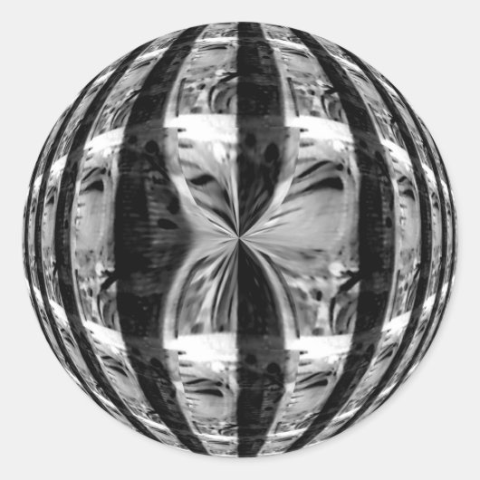 Orb Chrome Black sticker ronde (Devant)