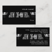 Orb Chrome Black stripe visitekaartje zwart (Voorkant / Achterkant)