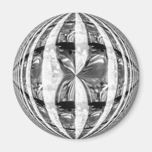 Orb Chrome fridge magnet round