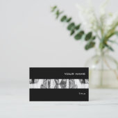 Orb Chrome stripe visitekaartje zwart (Staand voorkant)