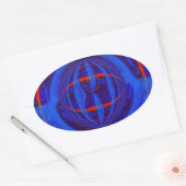 Orb Dark Blue sticker oval (Envelop)