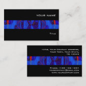 Orb Dark Blue stripe visitekaartje zwart (Voorkant / Achterkant)