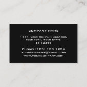 Orb Dark Blue stripe visitekaartje zwart terug (Achterkant)