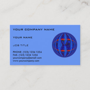 Orb Dark Blue visitekaartje blauw
