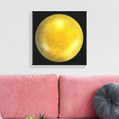 Orb en galaxie or - toile jaune et orange (Insitu(Salon))