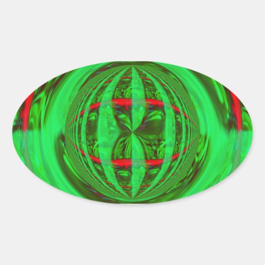 Orb Green autocollant ovale (Devant)