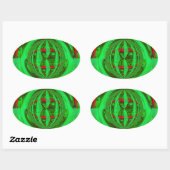 Orb Green autocollant ovale (Feuille)
