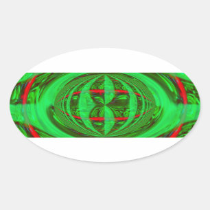 Orb Green autocollant ovale