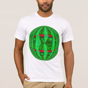 Orb Green Round t-shirt wit