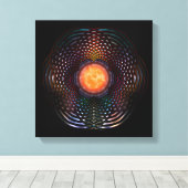 Orb Moon Rings Canvas Afdruk (Insitu (Houten vloer))