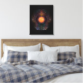 Orb Moon Rings Canvas Afdruk (Insitu (Slaapkamer))
