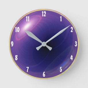 Orb pourpre espacement Horloge ronde