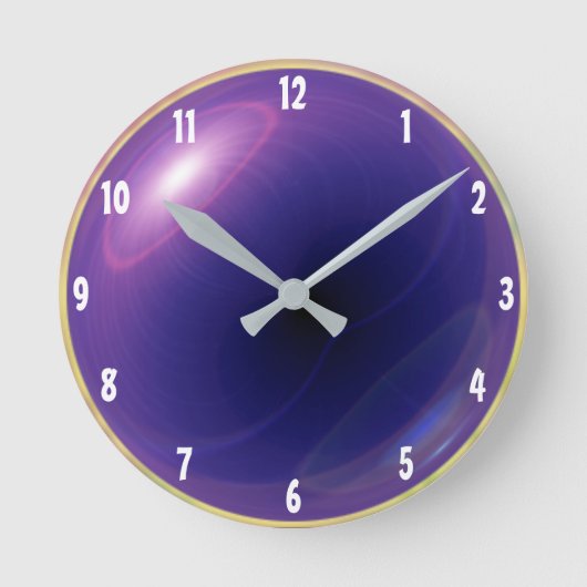 Orb pourpre espacement Horloge ronde (Recto)