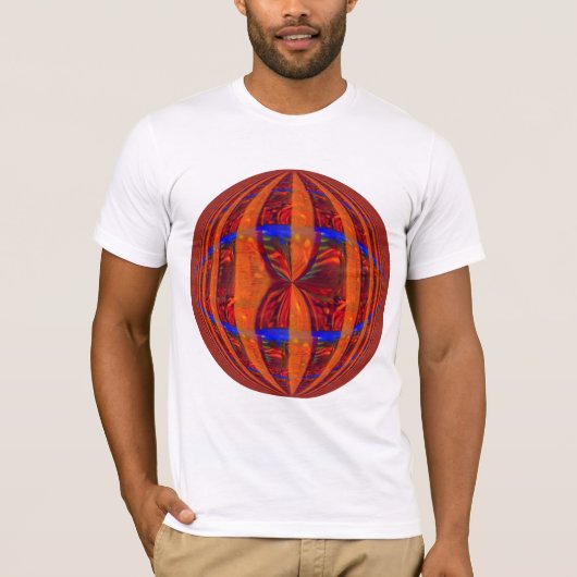 Orb Red Round t-shirt wit (Voorkant)