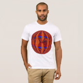 Orb Red Round t-shirt wit (Voorkant volledig)