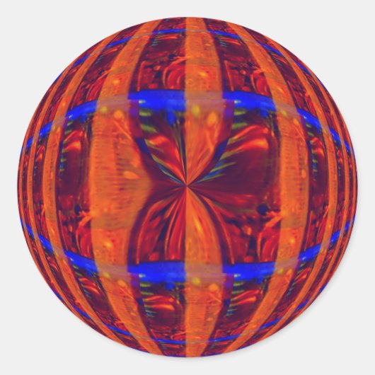 Orb Rouge autocollant rond (Devant)