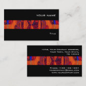 Orb rouge bande carte de visite noir (Devant / Derrière)