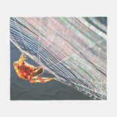 Orb Spider on Web Fleece Deken (Voorkant (Horizontaal))