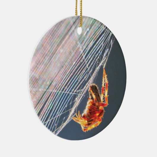 Orb Spider on Web  Keramisch Ornament (Rechts)
