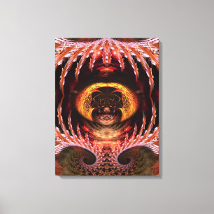 Orb Spirit Tree Fractal Art Fantasie Verpakt Canva Canvas Afdruk
