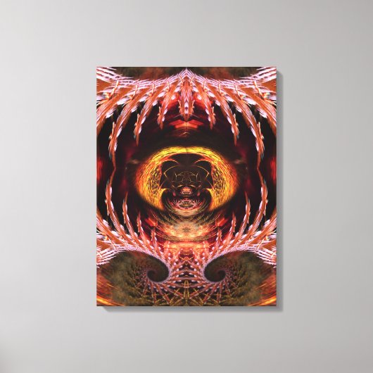 Orb Spirit Tree Fractal Art Fantasie Verpakt Canva Canvas Afdruk (Voorkant)