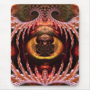 Orb Spirit Tree Fractal Art Fantasy Mousepad Muismat
