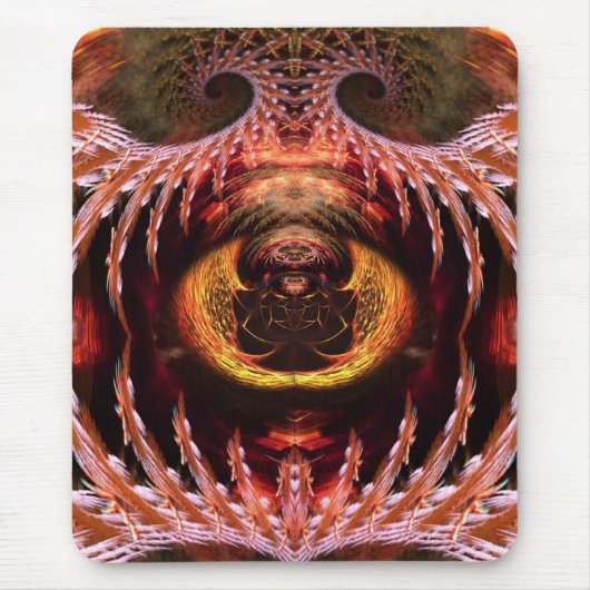 Orb Spirit Tree Fractal Art Fantasy Mousepad Muismat (Voorkant)