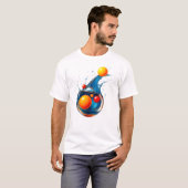 Orb Splash : T-Shirt Burst de Vague Turquoise (Devant entier)