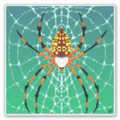 Orb weaver pixel spider sticker (Voorkant)