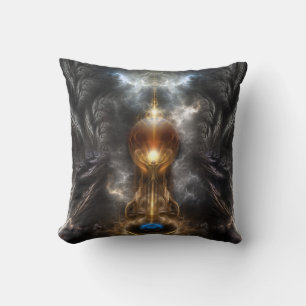 Orbe De Lumière Fractale Art Mojo Coussin