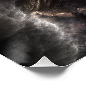 Orbe De Lumière Fractale Art Parfait Poster (Coin)