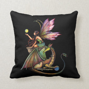 Orbes de dragon Fée et dragon Coussin